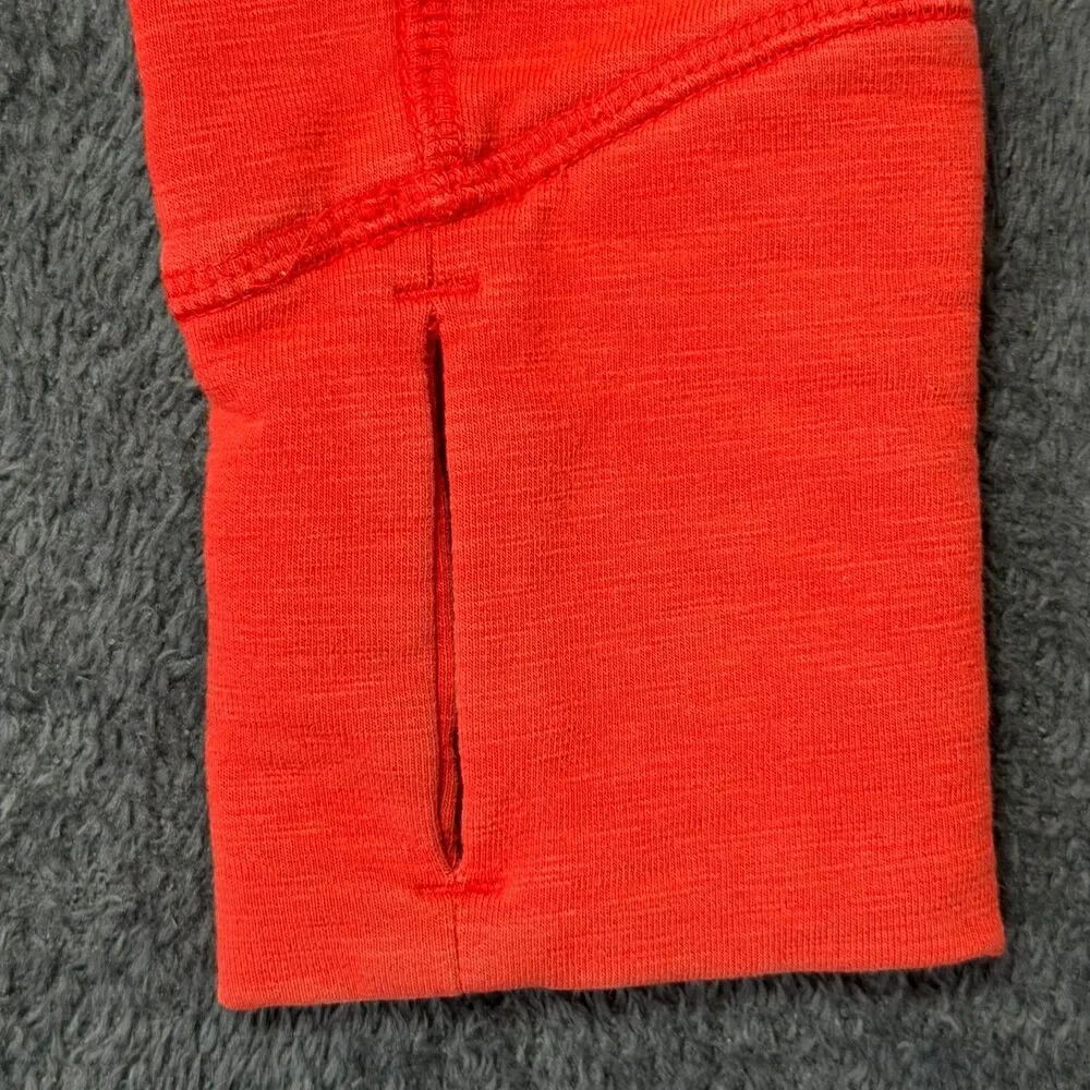 Athleta Hoodie XS Orange Full Zip Thumbhole Jacket Yoga Running Athletic Active - Picture 13 of 13